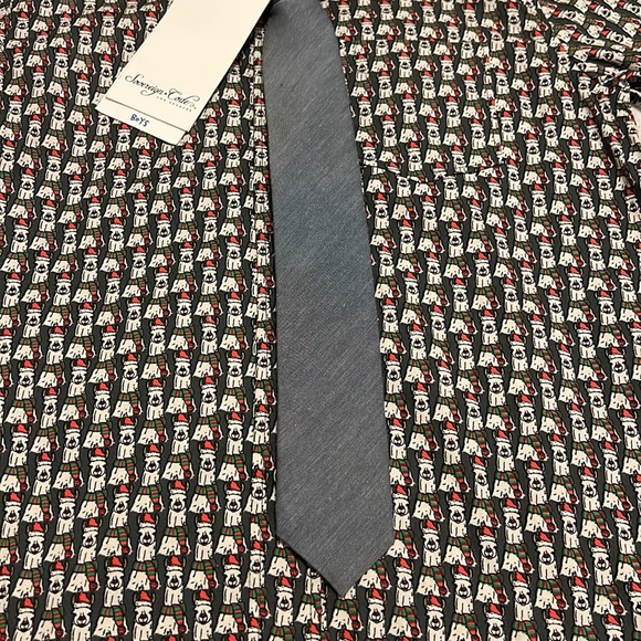 Sovereign Code Los Angeles 1917 Boys HOME ALONE Llama Design Dress Shirt & Tie 5 - Picture 5 of 8